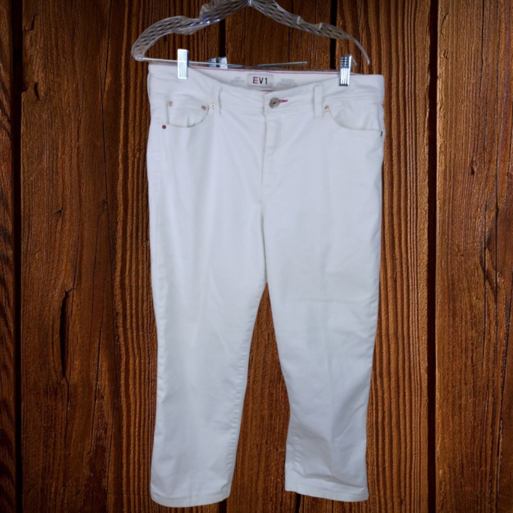 Women's EV1 Maddy Straight Leg 360 White Jeans - Size 14